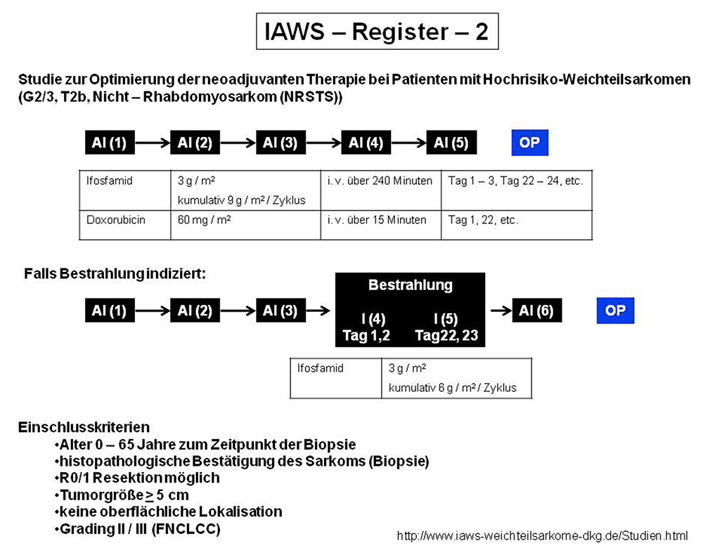 Adjuvante und neoadjuvante Chemo-/Strahlentherapiekonzepte im Kontext der IAWS-Registerprotokolle 1 und 2